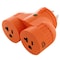 Ac Works Plug Adapter, 5-15/20R, L14-20P, 5-20P, L14-20P, 0 ft., Orange ADVL1420520 - alternate 1